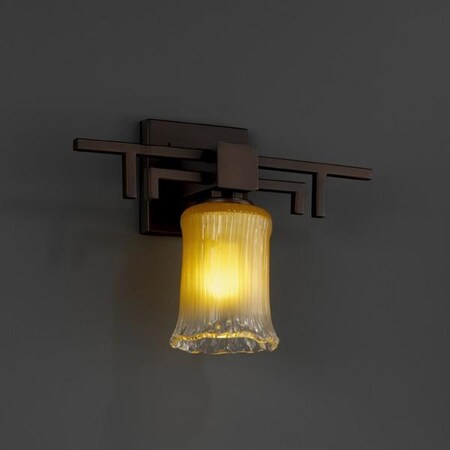 Justice Design Group GLA-8701-26-WHTW-DBRZ Veneto Luce Collection Aero 1-Light Wall Sconce